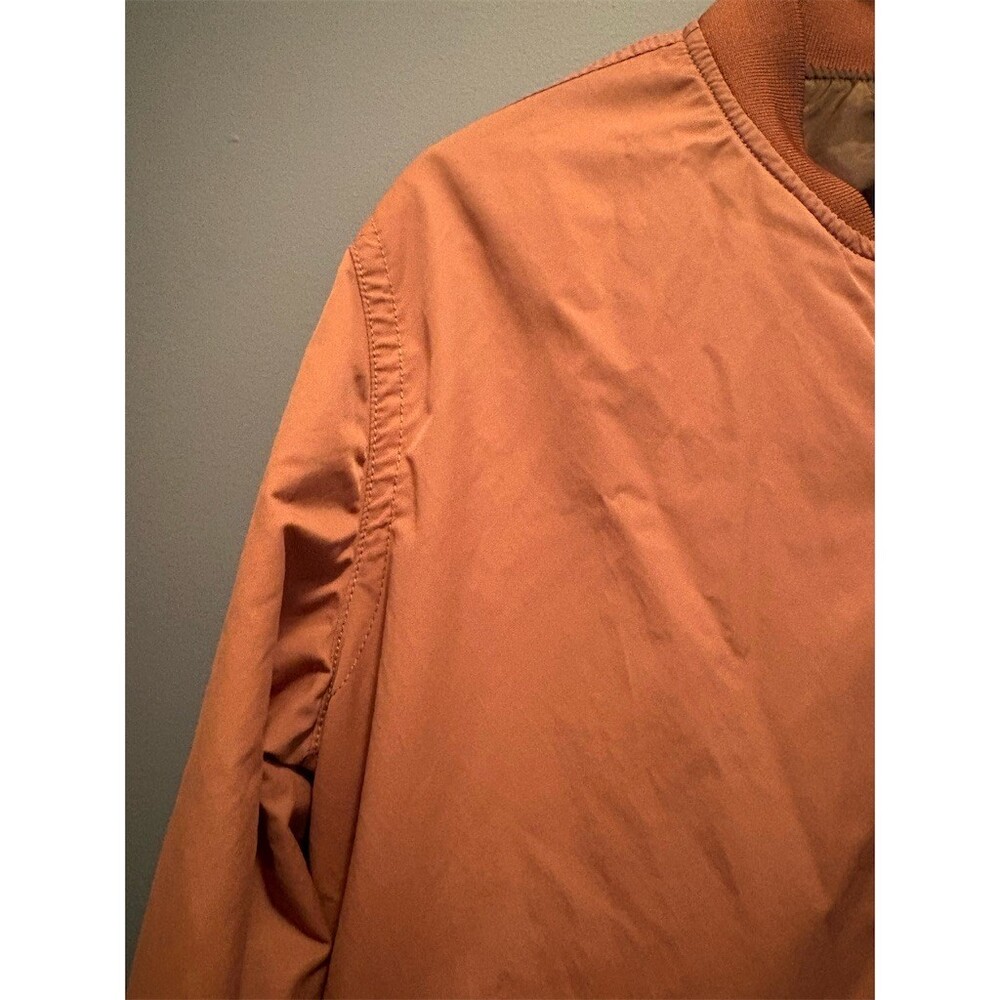 CPO Provisions Men's MA-1 Flight Bomber Jacket Rust Orange Full Zip Size L - Picture 8 of 12